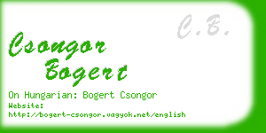 csongor bogert business card